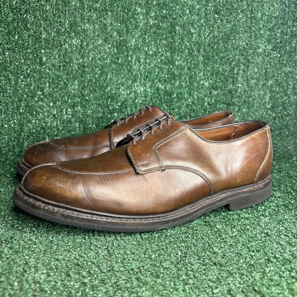 Allen‎ Edmonds Ashton Leather Split Toe Derby Dress Shoes Brown Mens Size 11 D